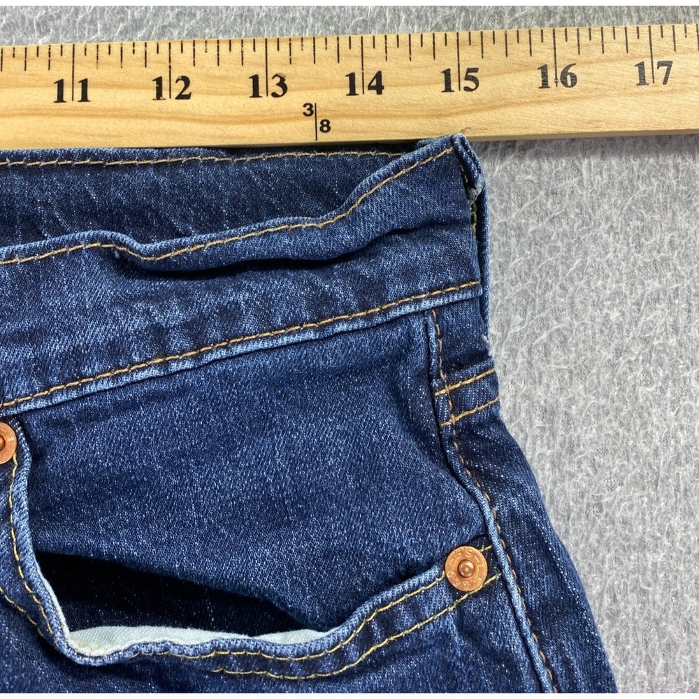 Levi's 502 Men's Jeans Size 30x34 Premium Big E Stretch Blue Denim Dark Wash - Picture 6 of 14